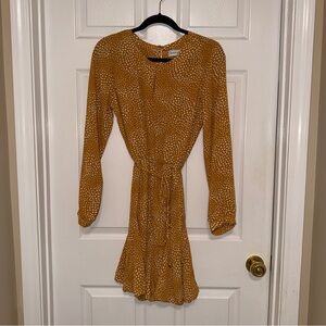 Emma & Michele Mustard Polka Dot Dress – Size L